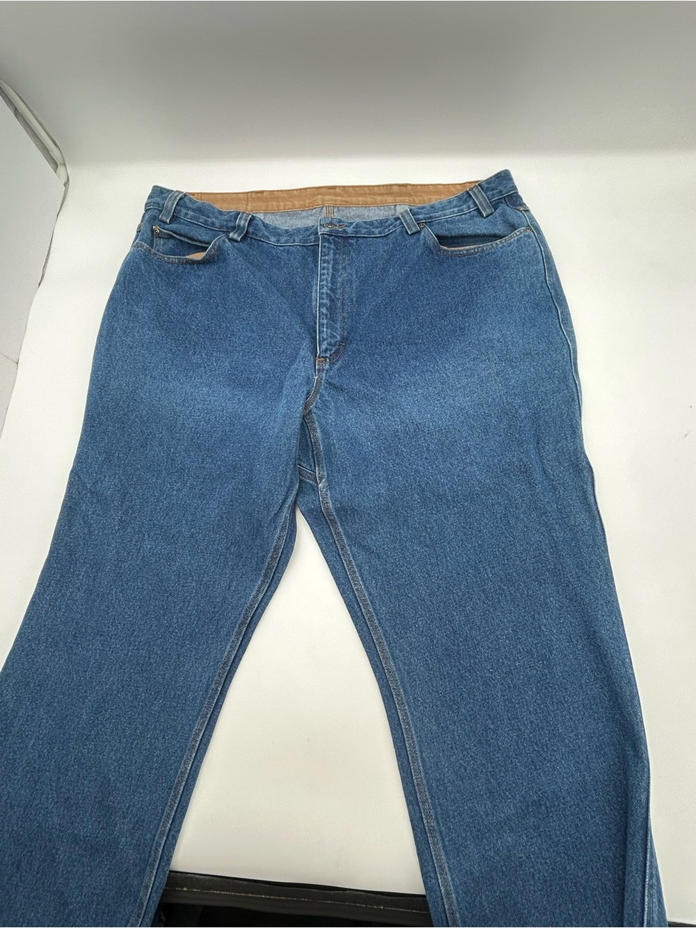 Duluth Trading Co Relaxed Fit Blue Denim Jeans size 44x34